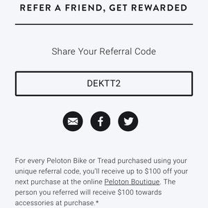 $100 off Peloton Bike or Tread!